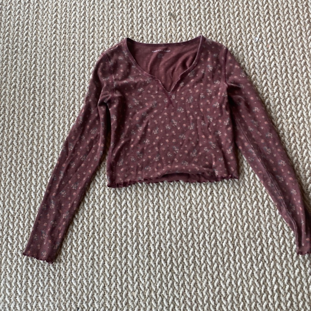 Floral American eagle top